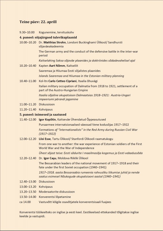 Konverentsi kava 3. osa