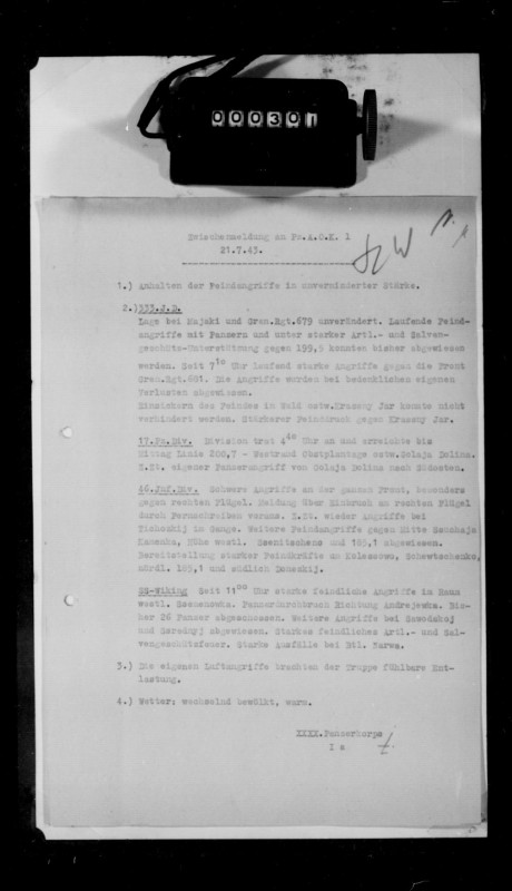Zwischenmeldung XXXX Pz Korps 21.7.1943.jpg