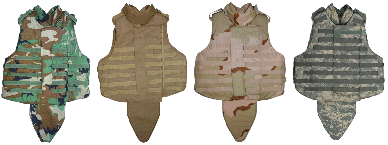 Interceptor Body Armor nelja erineva kamuflaaziga.png