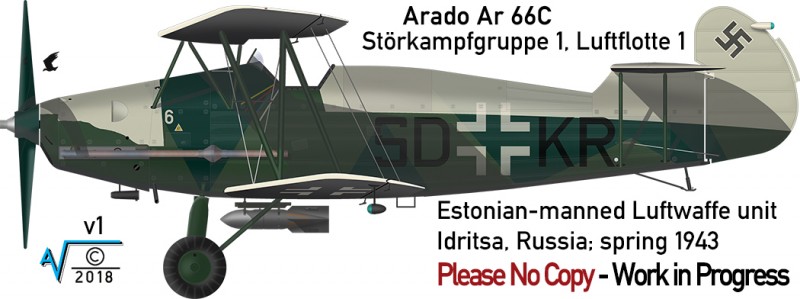 Arado Ar 66C 3SD+KR Storkampfgruppe  1 SD+KR Idritsa 1943  MilNet(1050px).jpg