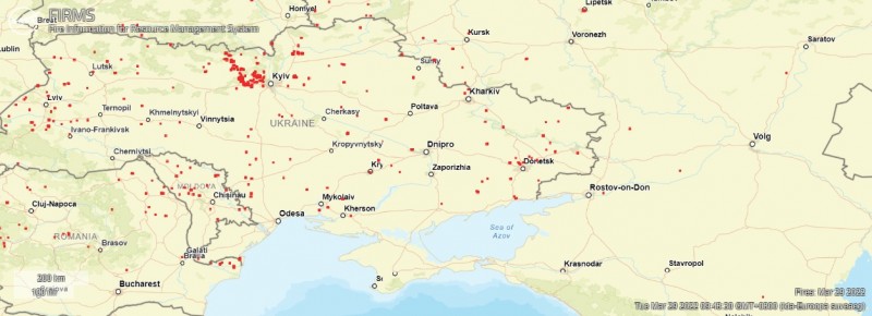 Ukraina tulekahjud tänase seisuga (siiski arvan, et eilse seisuga)