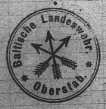 Landeswehri Peastaabi pitsat. Huvitav mida need nooled sümboliseerivad?