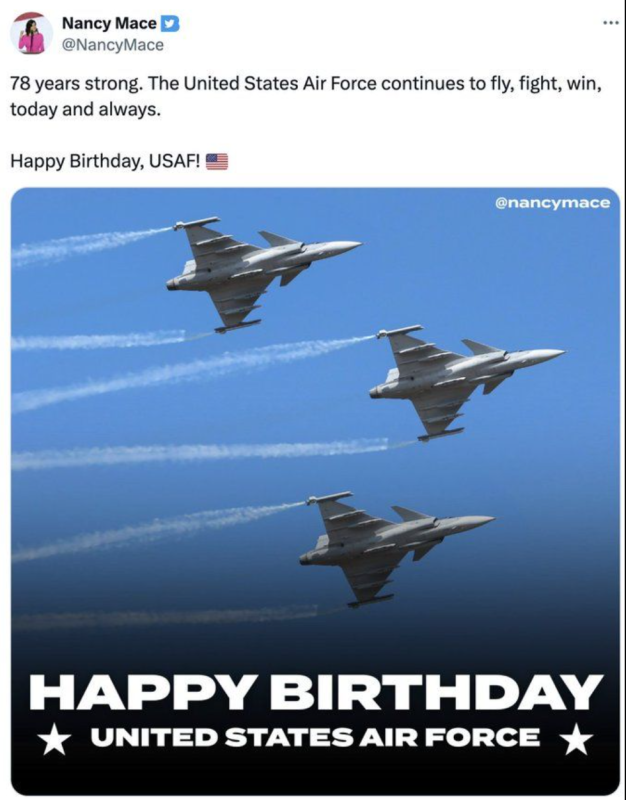 2025-09-19 14_28_55-Åtminstone tre medlemmar av USAs House of Representatives har firat US Air Force.png